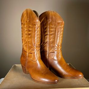 Vintage Red Ball San Antonio Pecan X70946 women’s size 8 cowboy boots